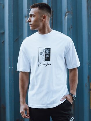 Moderné biele tričko s trendy potlačou