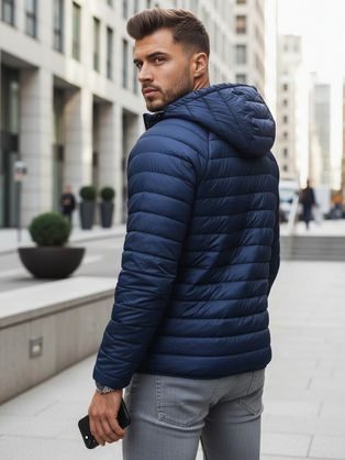 Čierna prechodná bunda moderného dizajnu