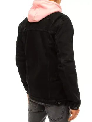 Trendová čierna rifľová bunda