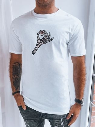 Trendy tričko s potlačou bielej farby
