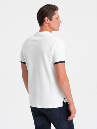 Nadčasová pánska denim polokošeľa V3 POSS-0113