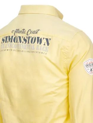 Originálna žltá košeľa s potlačou