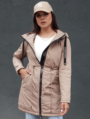 Zaujímavá béžová dámska parka Urbanjoy