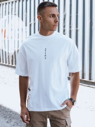 Jedinečné biele tričko s nápismi