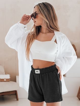 Čierne pohodlné dámske kraťasy