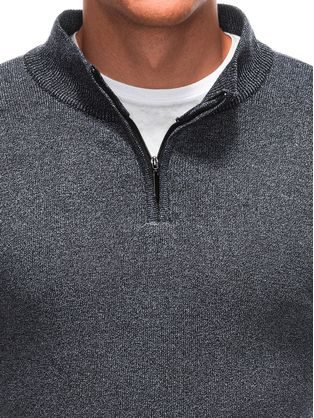 Unikátny grafitový sveter so zipsom E222