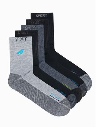 Mix ponožiek s nápisom Sport U452 (5 KS)