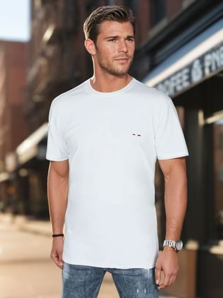 Trendy biele tričko s krátkym rukávom a s logom
