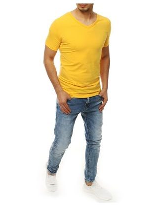 Originálne žlté tričko s nápisom POSITIVE S1918