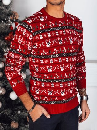 Santa biely vianočný sveter