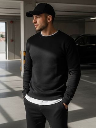 Čierna originálna pánska mikina