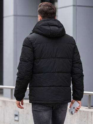Prešívaná granátová prechodná bunda s kapucňou