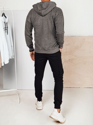 Pohodlná antracitová jednoduchá mikina