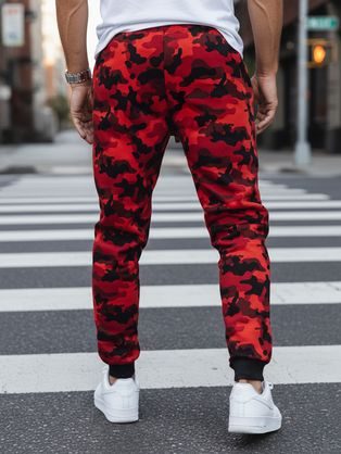 Trendy maskáčové tepláky pre pánov v šedom farebnom prevedení