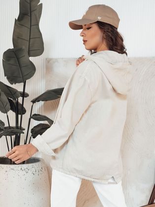 Dámska oversize rifľová biela bunda Moli