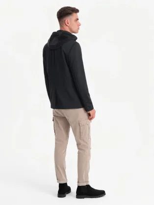 Trendy tmavo modrá motorkárska bunda V1 JALP-0157