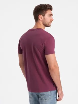 Trendy tmavo modré tričko bez potlače V3 TSCT-22SS-004