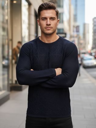 Jedinečný dámsky blankytne modrý sveter Sweet Bunny