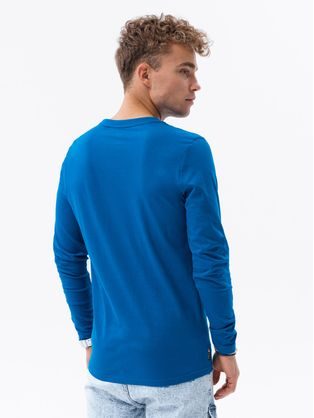 Klasické svetlo-modré tričko s dlhým rukávom L138