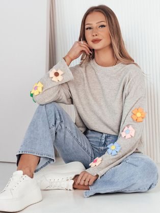 Dámska svetlošedá mikina v jednoduchom prevedení Casualvibe