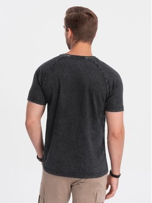 Trendové čierne tričko S1390