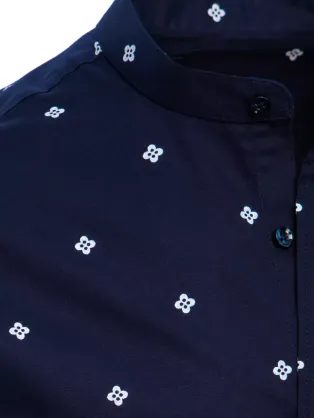 Granátová košeľa s trendovým vzorom