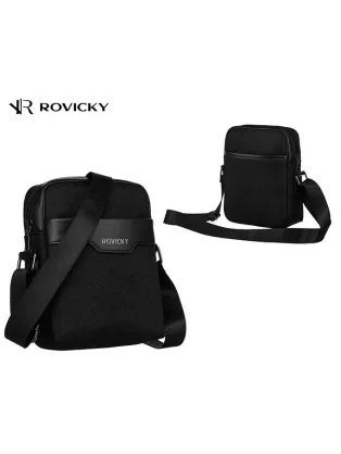 Praktická čierna pánska taška cez plece Rovicky