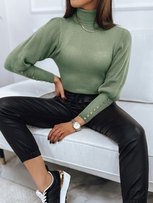 Svetlo zelený elegantný dámsky sveter Ingrida