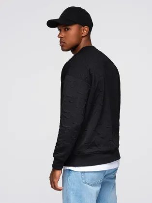 Čierna polokošeľa s kontrastným golierom V1 POSS-0109