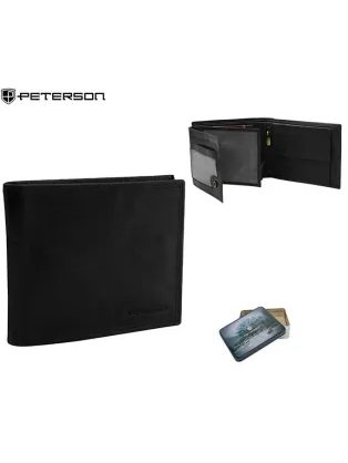 Módna čierna pánska peňaženka Peterson
