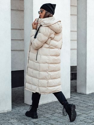 Dámska čierna zimná parka so svetlou kožušinkou Arctic