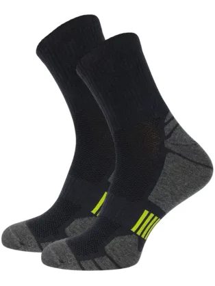 Trojfarebné čierno-zelené pánske ponožky Active