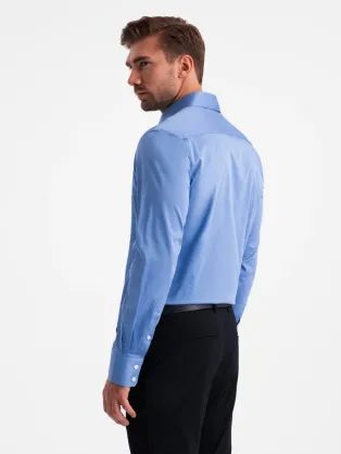 Zaujímavá granátová košeľa s trendy vzorom V3 SHCS-0151