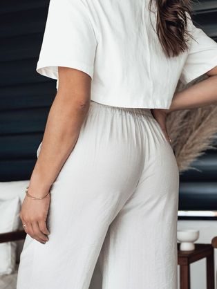 Dámske moderné béžové nohavice Glappo