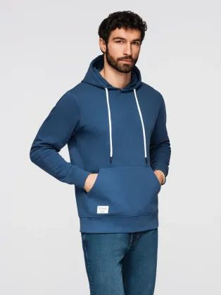 Módna modrá mikina s kapucňou SSBN-0270
