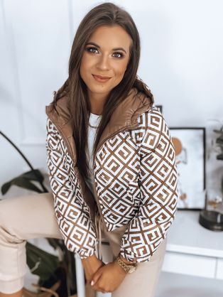 Módna dámska hnedá bunda Starry