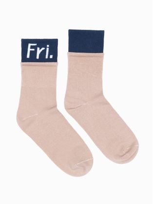 Béžové pánske ponožky Piatok U259