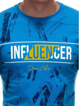 Modré tričko s nápisom Influencer S1939