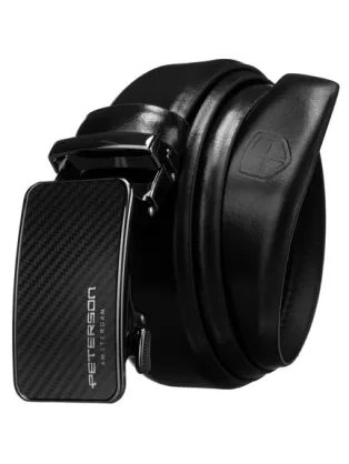 Moderný čierny pánsky opasok s automatickou prackou