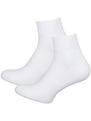 Medium biele športové pánske ponožky