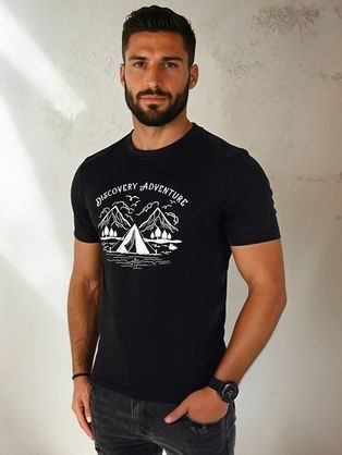 Originálne čierne tričko s výrazným nápisom