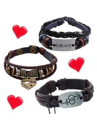 Set 3 unisex náramkov LOVE