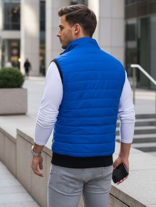 Prechodná modrá prešívaná bunda