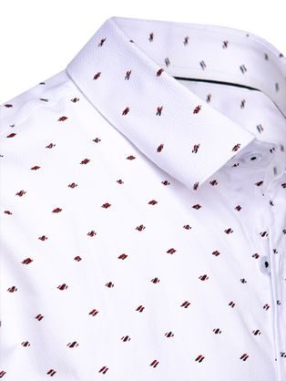 Trendy modrá rifľová košeľa s logom V2 SHDS-0180