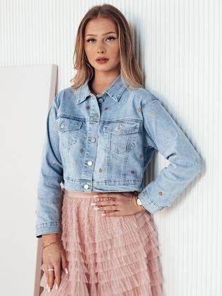Dámska oversize rifľová biela bunda Moli