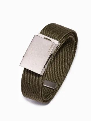 Pánsky opasok v khaki farbe A029