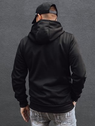 Čierna štýlová mikina s kapucňou