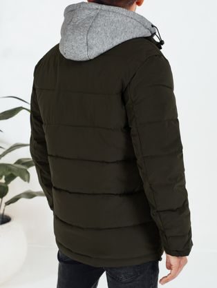 Moderná kožená prešívaná bunda na zimu v čiernej farbe