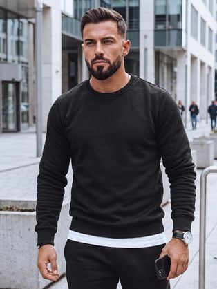 Zateplená tepláková súprava v čiernej farbe