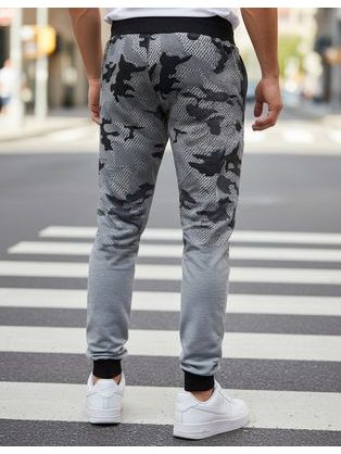 Trendy béžové pánske kapsáčové joggery UP